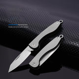 Mini Folding Titanium Utility Knife Portable Pocket Knife Camping Food Processing Food Construction Repair Outdoor Equipment Keychain Mouth