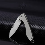 Mini Folding Titanium Utility Knife Portable Pocket Knife Camping Food Processing Food Construction Repair Outdoor Equipment Keychain Mouth