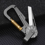 Tactical Multi-Tool Carabiner for Men - Heavy Duty Outdoor Gear Accessory with Bottle Opener & Keychain Hook