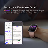 Smartwatch and smartphones displaying Runmefit AI app on a dark background