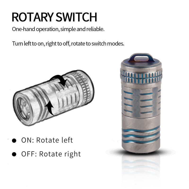 Keychain TItanium Alloy Flashlight EDC