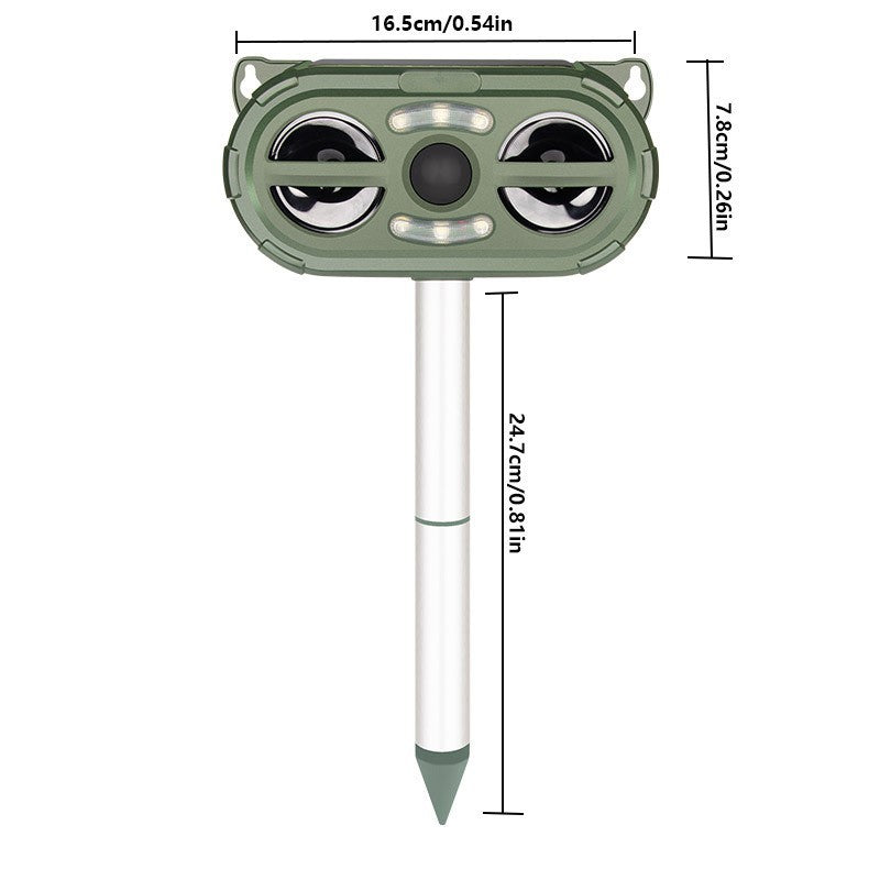 2024 Upgraded Solar Animal Repellent, Cat Repellent Outdoor, Squirrel Repellent, Deer Repellent, Ultrasonic pest Repeller, Waterproof Motion Detection