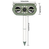 2024 Upgraded Solar Animal Repellent, Cat Repellent Outdoor, Squirrel Repellent, Deer Repellent, Ultrasonic pest Repeller, Waterproof Motion Detection