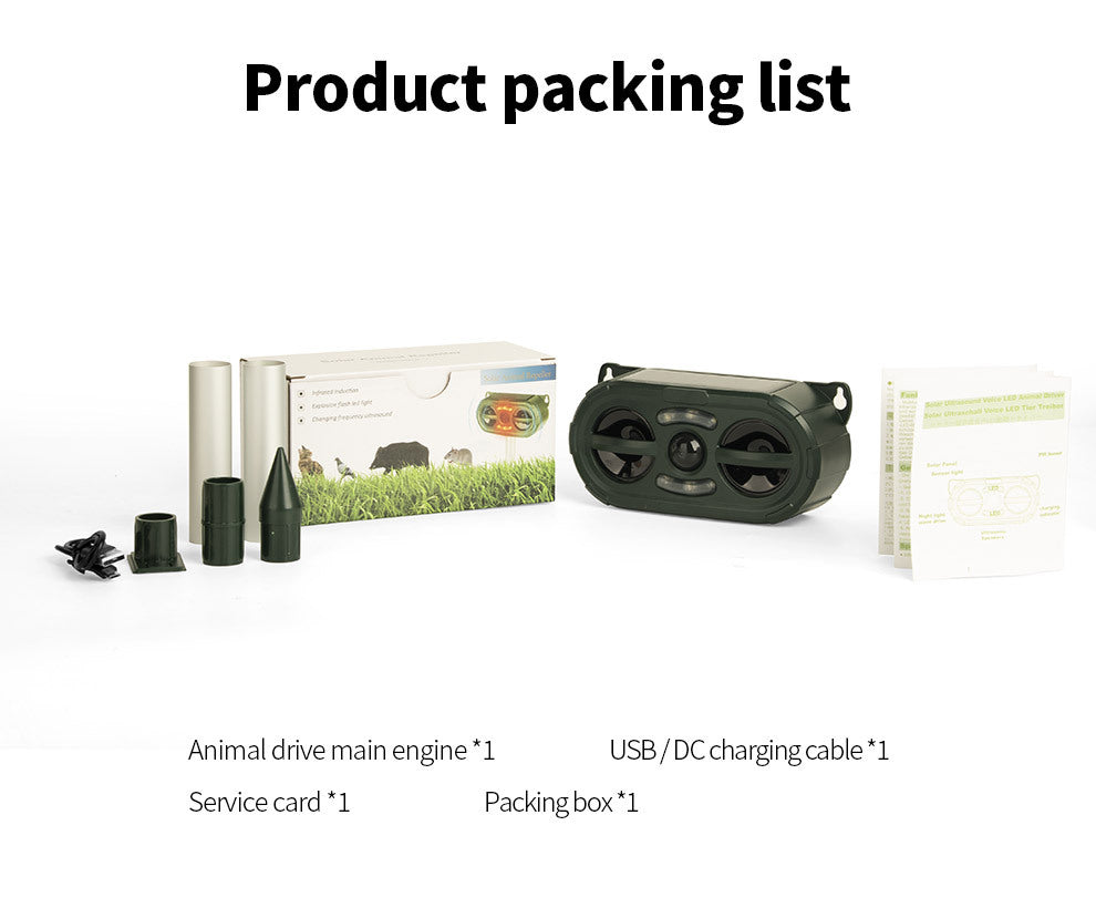 2024 Upgraded Solar Animal Repellent, Cat Repellent Outdoor, Squirrel Repellent, Deer Repellent, Ultrasonic pest Repeller, Waterproof Motion Detection