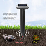 Mole Repellent Solar Powered Gopher Repellent Ultrasonic Solar Powered Sonic Mole Deterrent Stakes, Snake Groundhog Repellent for Yard, Garden, Lawn