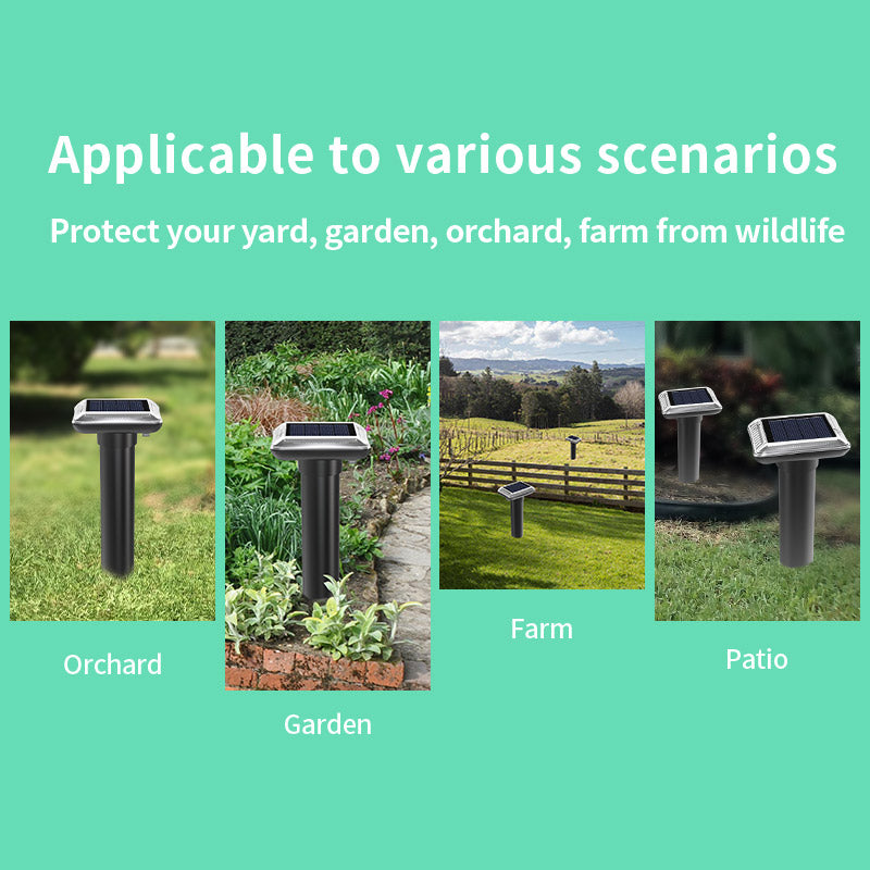 Mole Repellent Solar Powered Gopher Repellent Ultrasonic Solar Powered Sonic Mole Deterrent Stakes, Snake Groundhog Repellent for Yard, Garden, Lawn