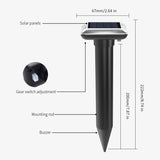 Mole Repellent Solar Powered Gopher Repellent Ultrasonic Solar Powered Sonic Mole Deterrent Stakes, Snake Groundhog Repellent for Yard, Garden, Lawn