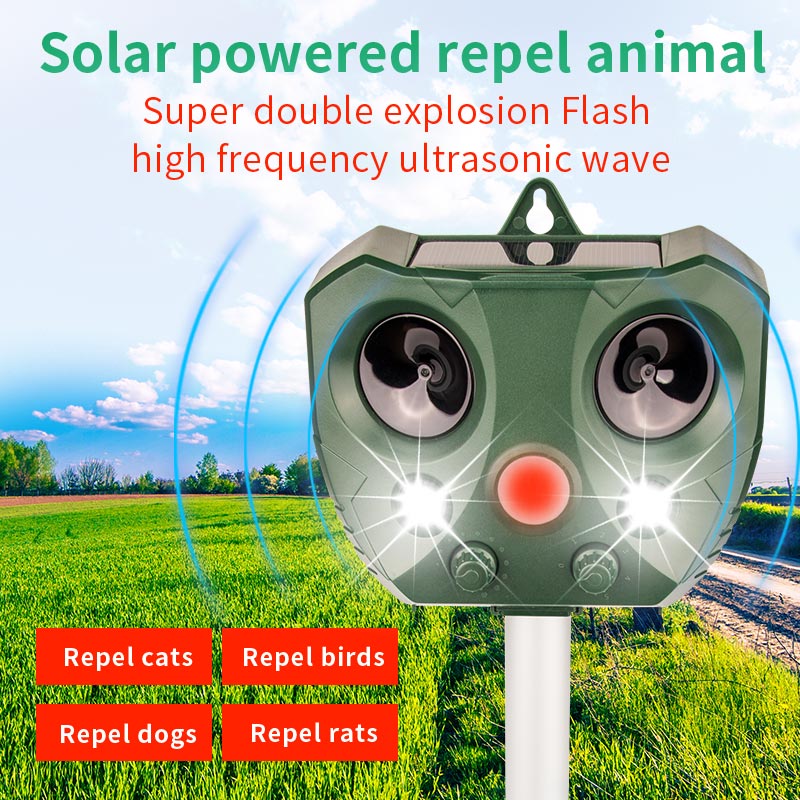 2024 Solar Ultrasonic Animal Repeller