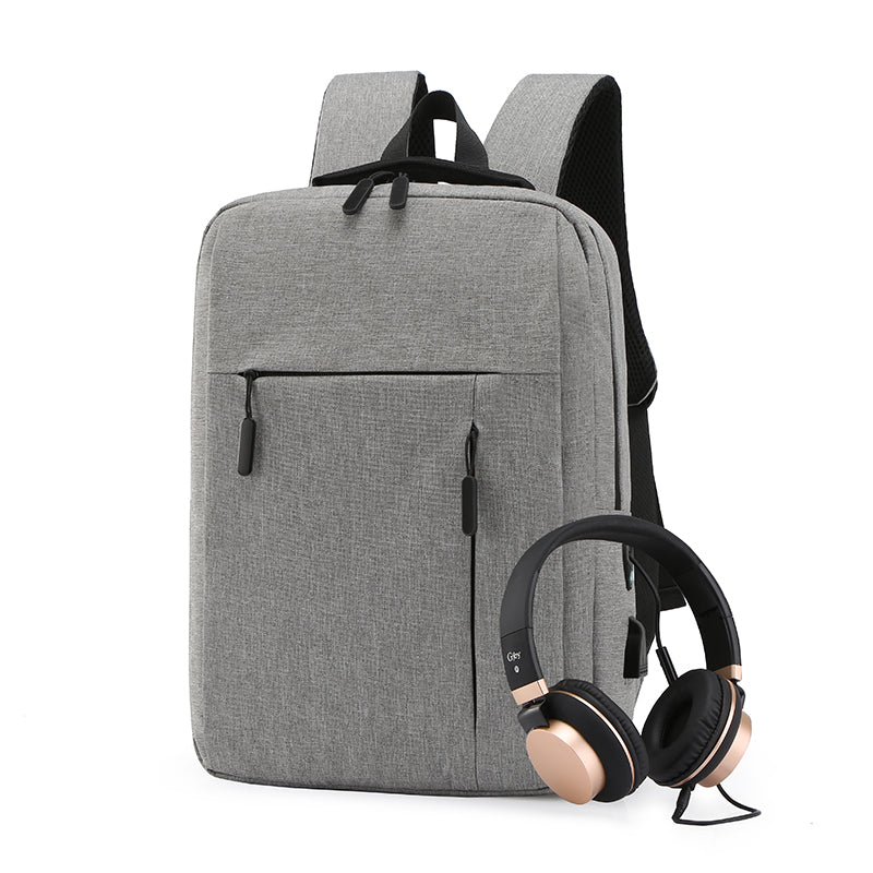 Premium Grey Fashion Backpack Spacious Durable Travel-Friendly – Free Your Hands for Daily Commute
