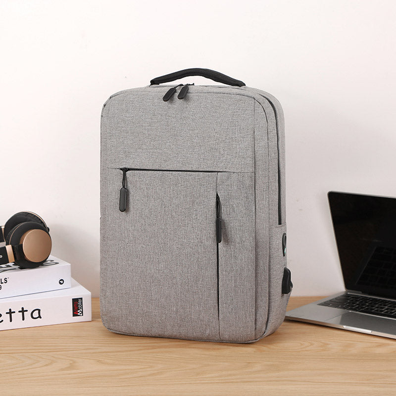Premium Grey Fashion Backpack Spacious Durable Travel-Friendly – Free Your Hands for Daily Commute