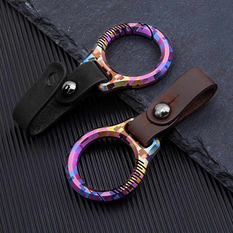 Luxury Titanium Key Chain Magnetic Spin Rotary for Car Key Ring Connector Anti-off Holder Men EDC Quickdraw Buckle Male Gadgets