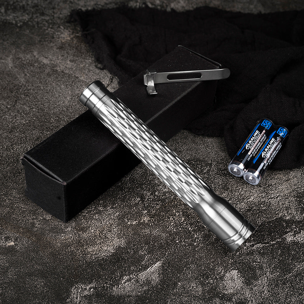 Wautton R8 Titanium Alloy Mini High-Intensity Flashlight