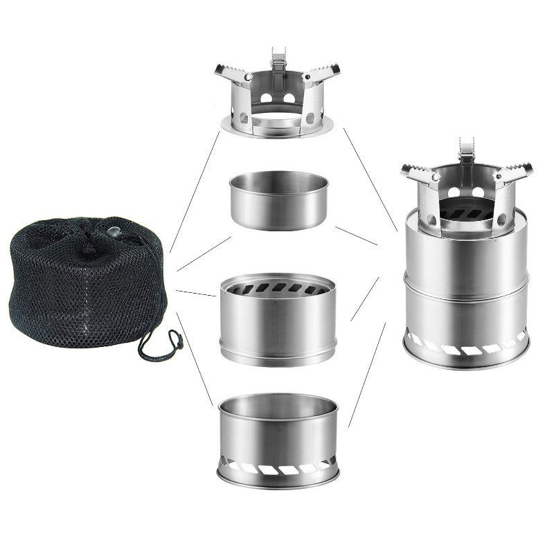 Bump Outdoor Camping Furnace End Deconstructable Wood Stoves Picnic Barbecue Stoves