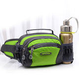 Waterproof waist bag with two water bottle holders for camping wanderlust