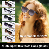 2025 Fashion AI 100MP Camera Smart Glasses Waterproof Bluetooth Call Playing Music Smart Glasses