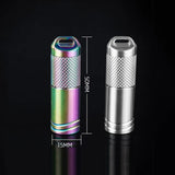EDC Titanium Alloy Mini Flashlight With USB Charging Rechargeable Fishing Outdoor Waterproof Camping Lighting EDC Tools