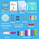 Beginners Crochet Kit with Easy Peasy Yarn - with Step-by-Step Video Tutorials