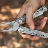 Foldable Multitool Pliers with Scissors and Screwdriver Stainless Steel Multi Tool Pliers with Replaceable Wire Cutters and Saw