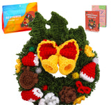 Christmas Snowman Crochet Kit for Beginners, Crochet Starters Kit Adult, Complete Little Snowman Craft Knitting Kit with Crochet Hooks Yarns Step-by-Step Video Tutorials
