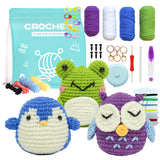 Beginners Crochet Kit with Easy Peasy Yarn - with Step-by-Step Video Tutorials