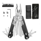 Foldable Multitools with Scissors and Screwdriver Stainless Steel Multi Tool Pliers with Replaceable Wire Cutters and Saw