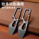 Titanium Multi-Tool Carabiner for Men - EDC Gear & Outdoor Survival Tool - Heavy-Duty Keychain Tool for Hiking, Camping, and Everyday Carry