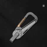 Tactical Multi-Tool Carabiner for Men - Heavy Duty Outdoor Gear Accessory with Bottle Opener & Keychain Hook