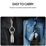 Titanium Alloy Keychain Mini Flashlight Light LED Multifunctional Bottle Opener