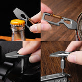 Titanium Multi-Tool Carabiner for Men - EDC Gear & Outdoor Survival Tool - Heavy-Duty Keychain Tool for Hiking, Camping, and Everyday Carry