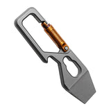 Titanium Multi-Tool Carabiner for Men - EDC Gear & Outdoor Survival Tool - Heavy-Duty Keychain Tool for Hiking, Camping, and Everyday Carry
