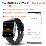 ECG smart watch with blood pressure monitor body temperature blood glucose heart rate blood oxygen