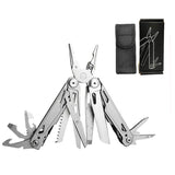 Foldable Multitools with Scissors and Screwdriver Stainless Steel Multi Tool Pliers with Replaceable Wire Cutters and Saw