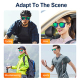 Ai Translation Smart Glasses with Bluetooth for Men Women with 140 Language Color-Change Lens Clear Headphone with Speaker Sunglasses