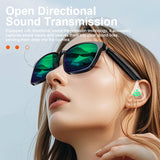 Ai Translation Smart Glasses with Bluetooth for Men Women with 140 Language Color-Change Lens Clear Headphone with Speaker Sunglasses