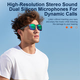 Ai Translation Smart Glasses with Bluetooth for Men Women with 140 Language Color-Change Lens Clear Headphone with Speaker Sunglasses
