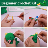 The WAWAJI Beginners Crochet Kit with Easy Peasy Yarn，Crochet Animal Kit, Knitting Kit with Yarn, Polyester Fiber