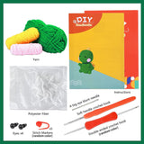 The WAWAJI Beginners Crochet Kit with Easy Peasy Yarn，Crochet Animal Kit, Knitting Kit with Yarn, Polyester Fiber