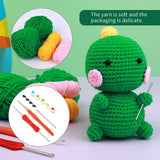 The WAWAJI Beginners Crochet Kit with Easy Peasy Yarn，Crochet Animal Kit, Knitting Kit with Yarn, Polyester Fiber