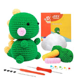 The WAWAJI Beginners Crochet Kit with Easy Peasy Yarn，Crochet Animal Kit, Knitting Kit with Yarn, Polyester Fiber