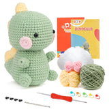 The WAWAJI Beginners Crochet Kit with Easy Peasy Yarn，Crochet Animal Kit, Knitting Kit with Yarn, Polyester Fiber