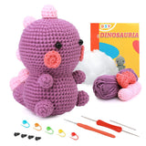 The WAWAJI Beginners Crochet Kit with Easy Peasy Yarn，Crochet Animal Kit, Knitting Kit with Yarn, Polyester Fiber