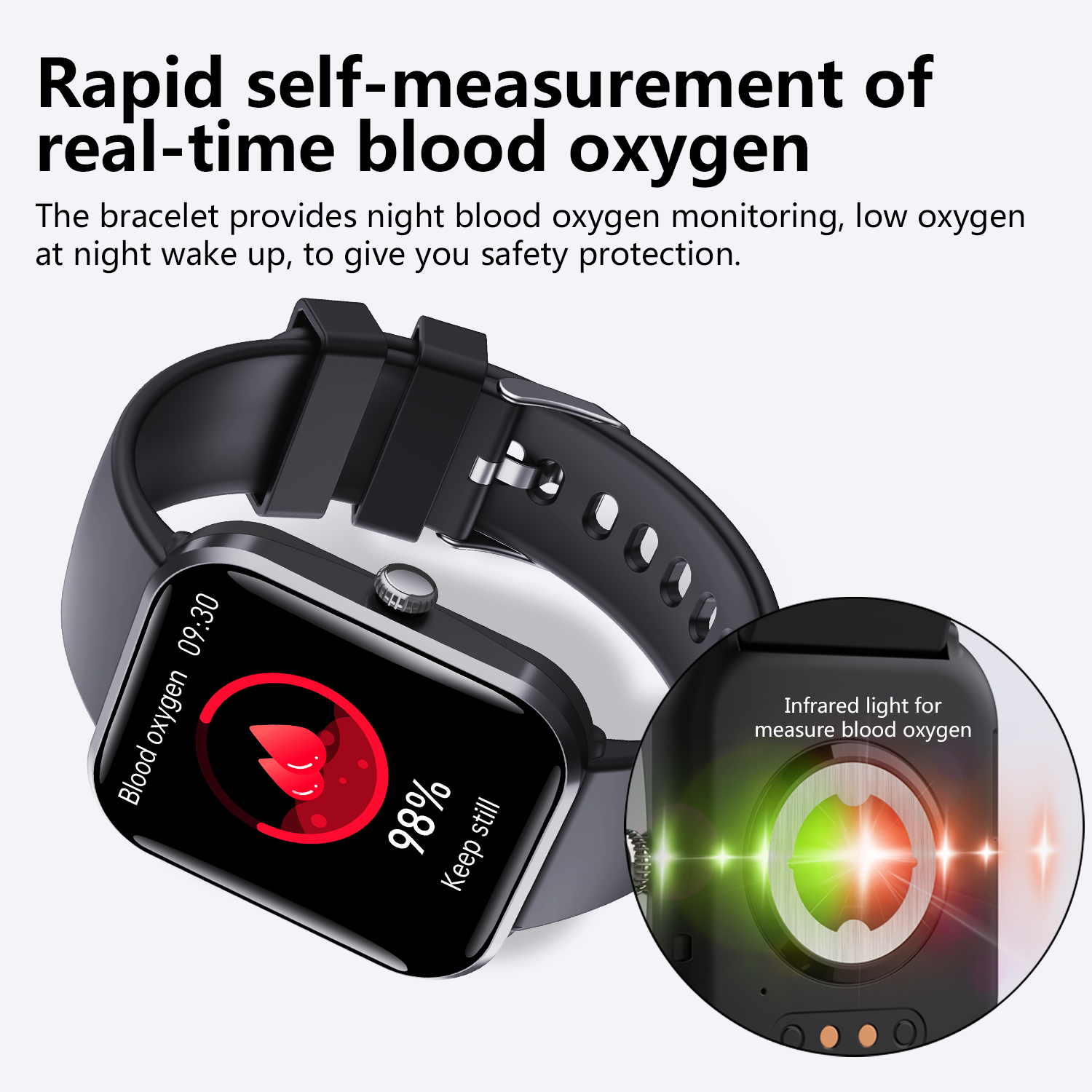Blood Sugar Glucose Monitor Smart Watch for Diabetics SOS Emergency Al Wautton Outdoor Gear