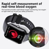 Blood Sugar Glucose Monitor Smart Watch for Diabetics SOS Emergency Alarm Call