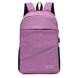 Leisure Computer Backpack Waterproof Nylon 14-inch Laptop Bag Lightweight with Multiple Pockets for Casual Daily Use