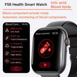 Smart Watch for Men Women Health: blood sugar monitor  blood lipids Uric acid