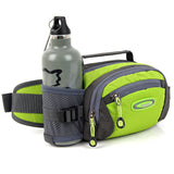 Waterproof waist bag with two water bottle holders for camping wanderlust