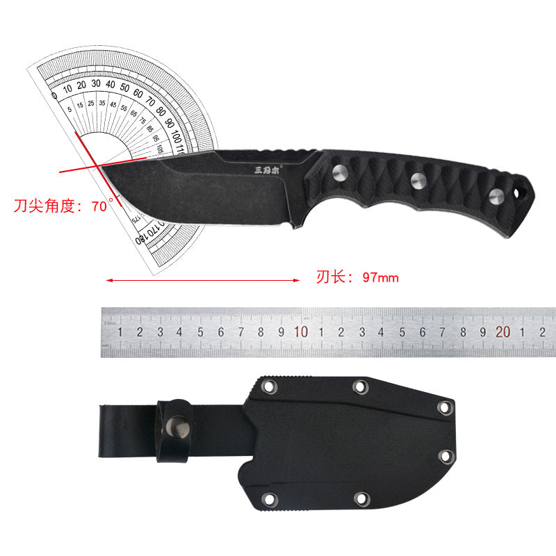 Outdoor Straight Knife Tactical Camping Hunting Knife
