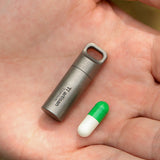 Mini Sealed Waterproof Pill Box Pure Titanium Perfume Storage Case