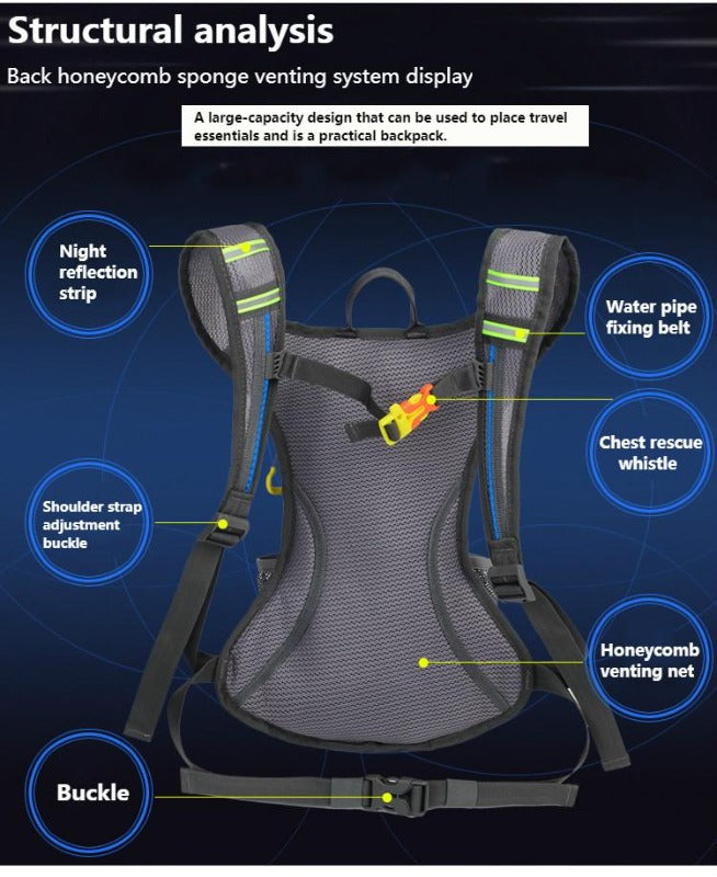Outdoor Multi-function Waterproof Nylon Mountaineering Bicycle Backpack