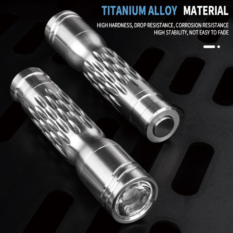 Titanium alloy flashlight strong light powerful long-range super bright searchlight camping hunting outdoor flashlight